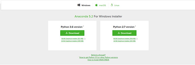 Anaconda（Womdpws, macOS, Linux）